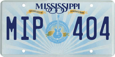 MS license plate MIP404