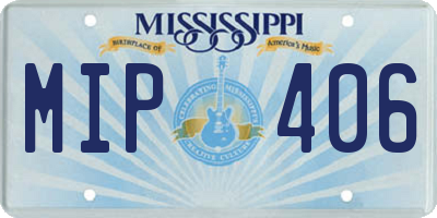 MS license plate MIP406