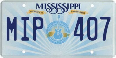 MS license plate MIP407