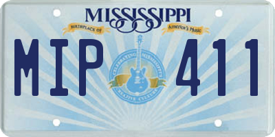 MS license plate MIP411