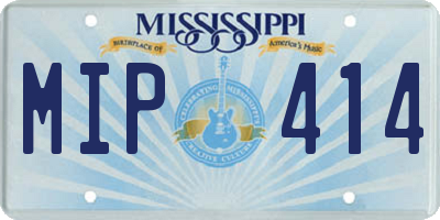 MS license plate MIP414