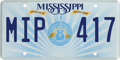MS license plate MIP417