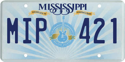 MS license plate MIP421