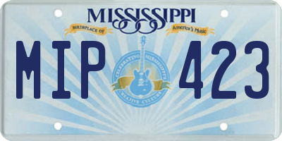 MS license plate MIP423