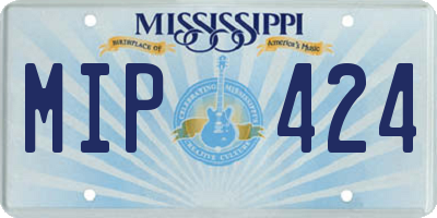 MS license plate MIP424