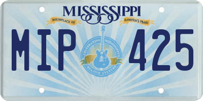 MS license plate MIP425