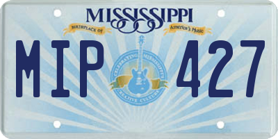 MS license plate MIP427