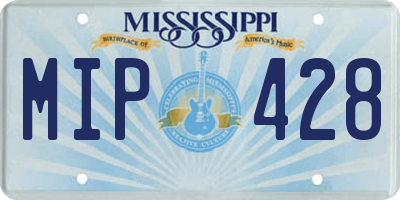 MS license plate MIP428