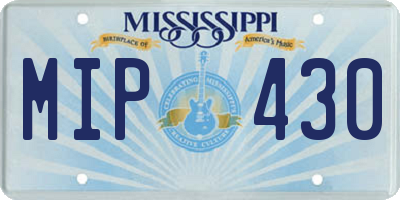MS license plate MIP430