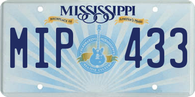 MS license plate MIP433