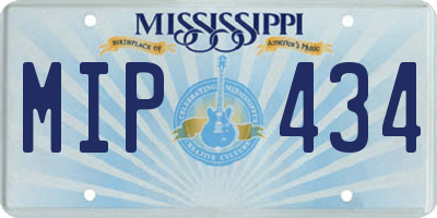 MS license plate MIP434