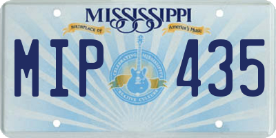 MS license plate MIP435