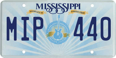 MS license plate MIP440