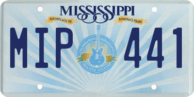 MS license plate MIP441
