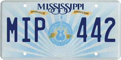 MS license plate MIP442