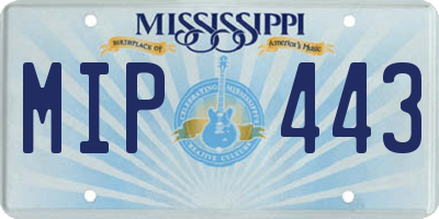 MS license plate MIP443