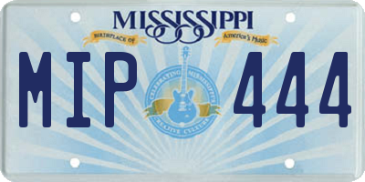 MS license plate MIP444