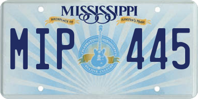 MS license plate MIP445