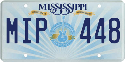 MS license plate MIP448