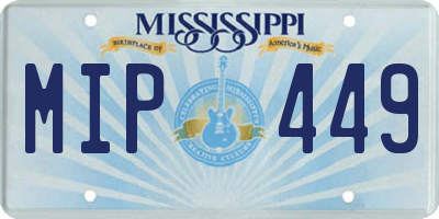 MS license plate MIP449