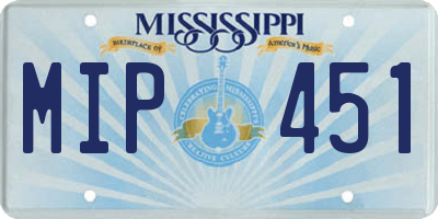 MS license plate MIP451