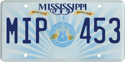 MS license plate MIP453