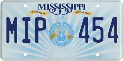 MS license plate MIP454