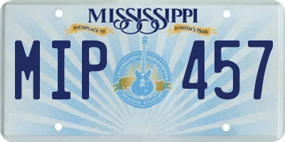 MS license plate MIP457