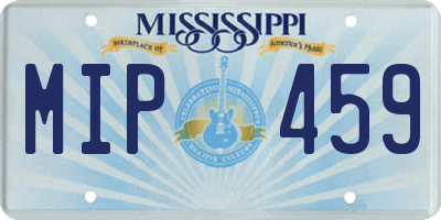 MS license plate MIP459