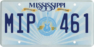 MS license plate MIP461