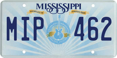 MS license plate MIP462
