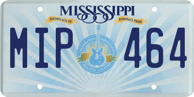 MS license plate MIP464
