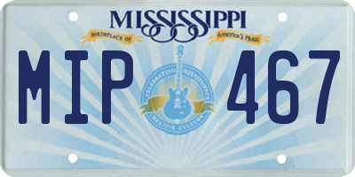 MS license plate MIP467