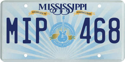 MS license plate MIP468