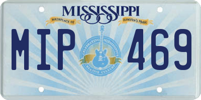 MS license plate MIP469