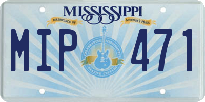MS license plate MIP471