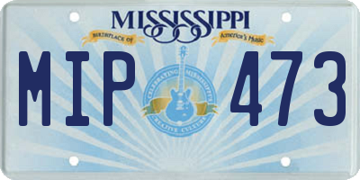 MS license plate MIP473