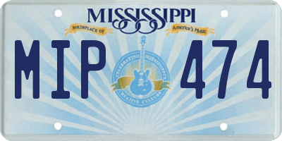 MS license plate MIP474