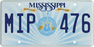 MS license plate MIP476