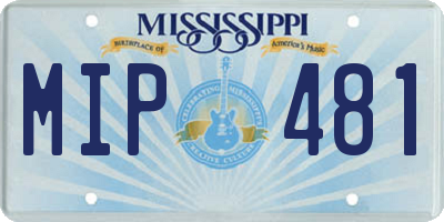 MS license plate MIP481