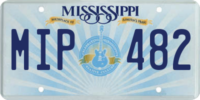 MS license plate MIP482
