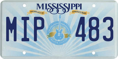 MS license plate MIP483