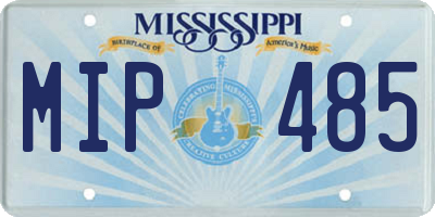 MS license plate MIP485
