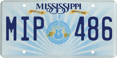 MS license plate MIP486