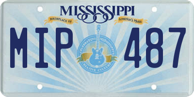 MS license plate MIP487
