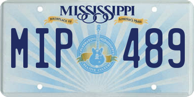 MS license plate MIP489