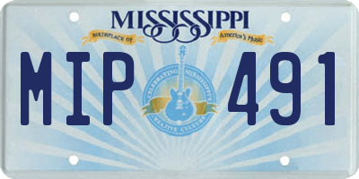 MS license plate MIP491