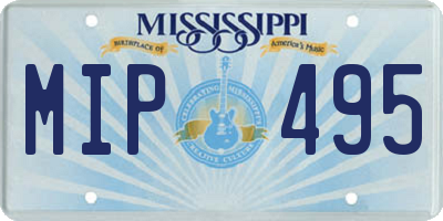 MS license plate MIP495