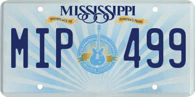MS license plate MIP499