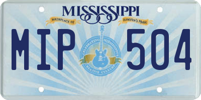 MS license plate MIP504